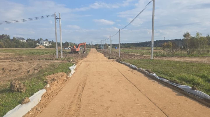Новости о посёлке Строительство дорог во второй очереди поселка 