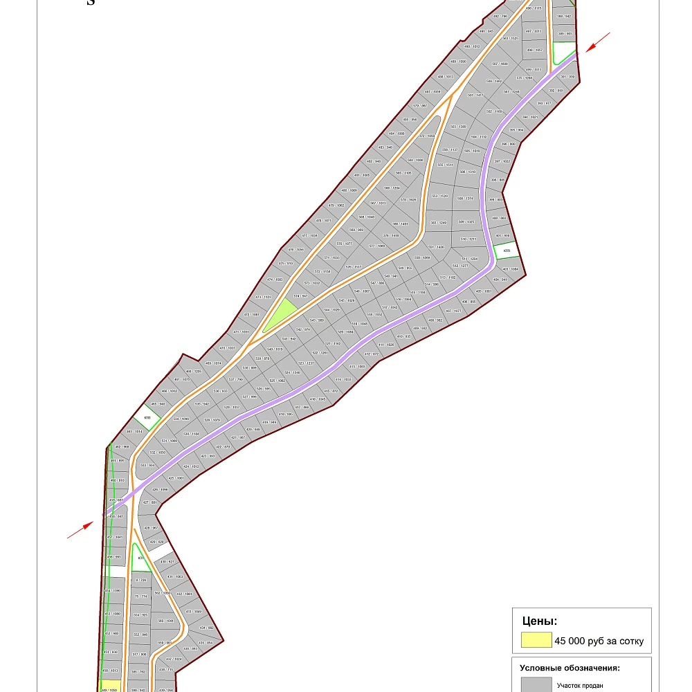 План поселка Заповедный берег-2