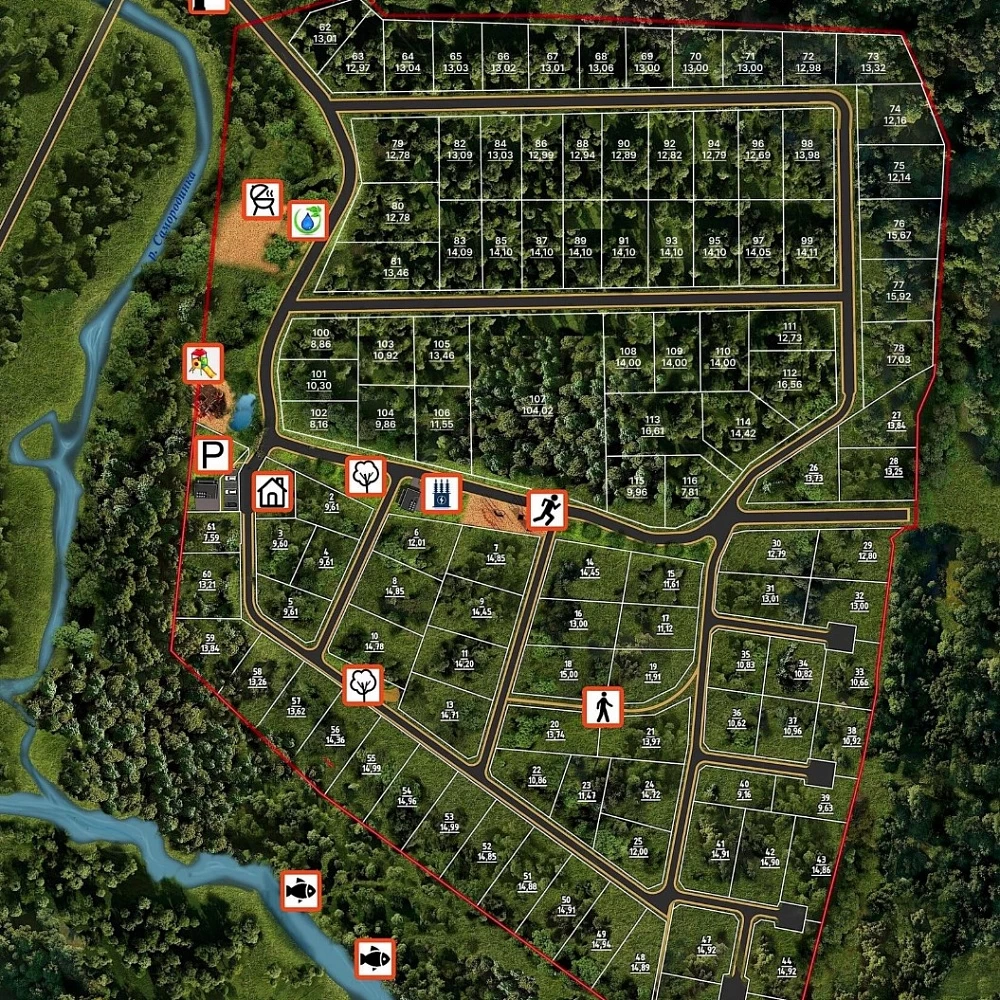 План поселка Мелихово Парк (Талеж)