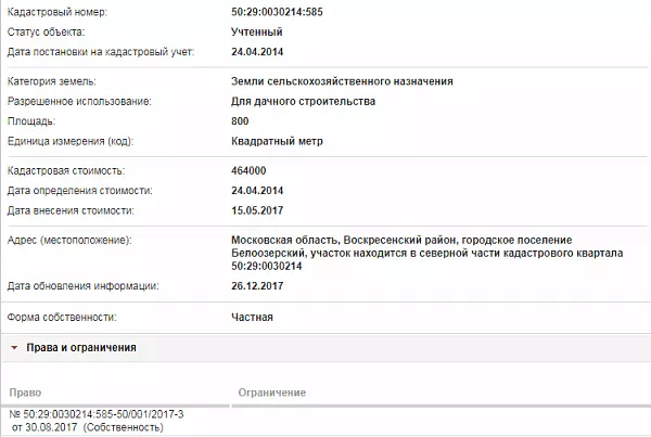 Скрин ЕГРН Онлайн