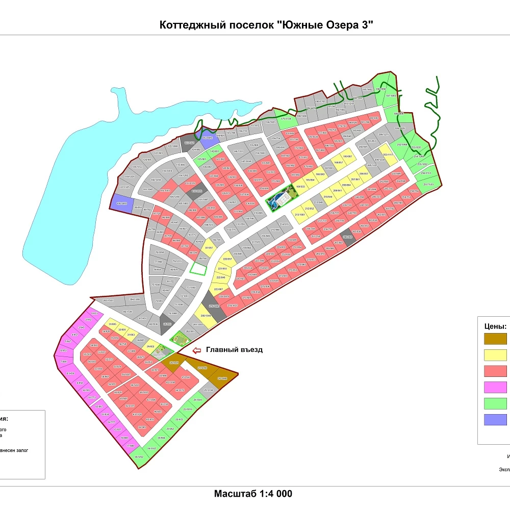 План поселка Южные озера-3