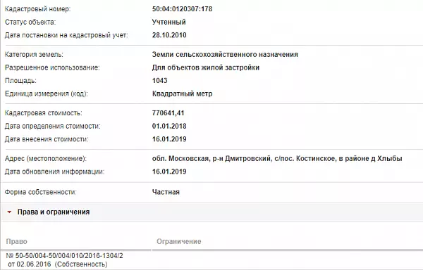 Скрин ЕГРН Онлайн