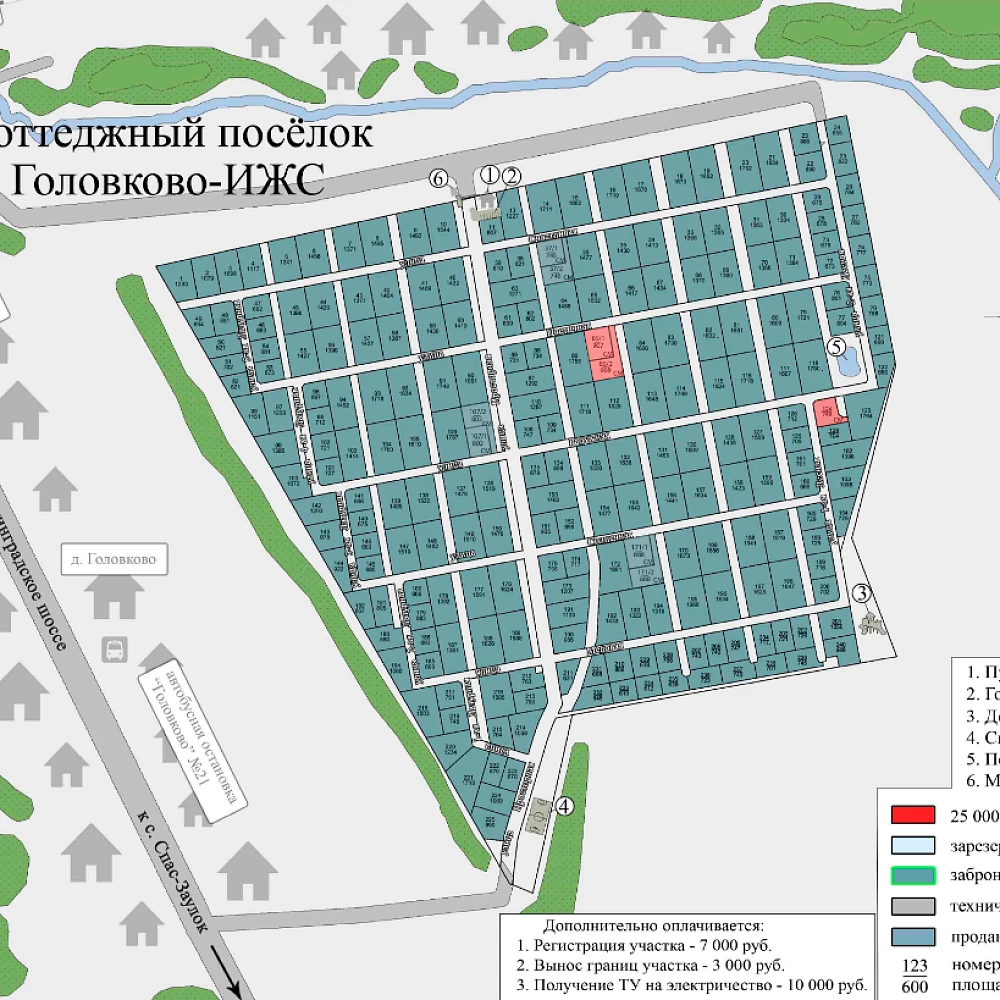 План поселка Головково ИЖС