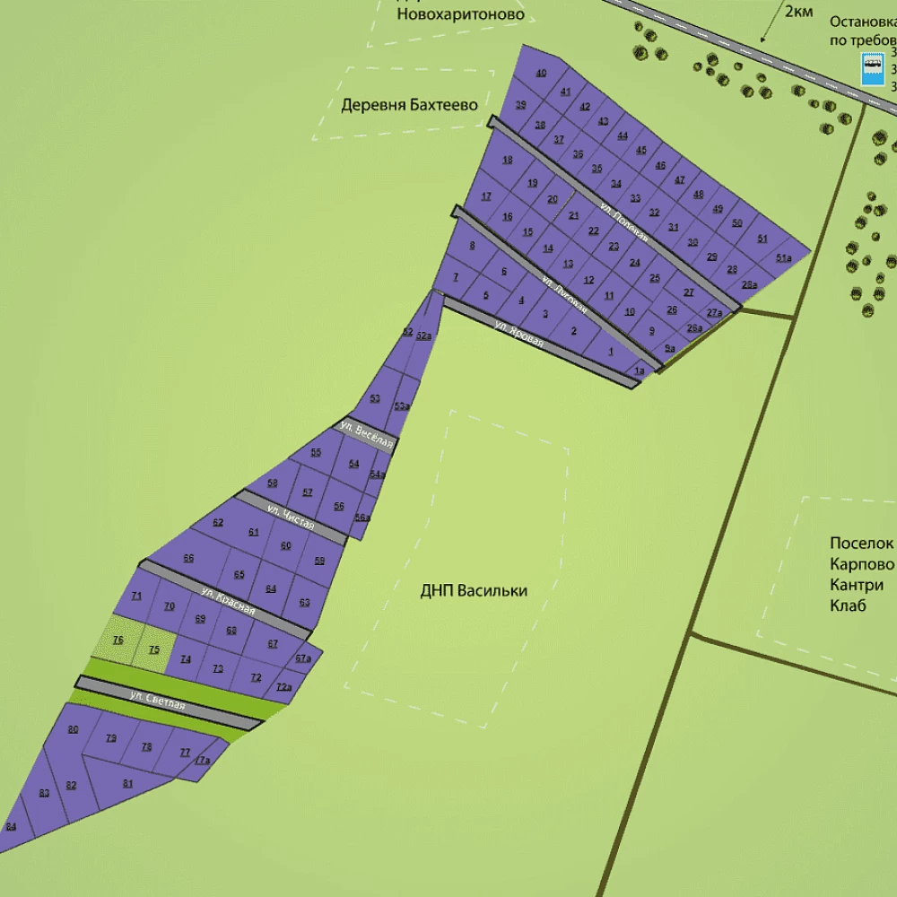 План поселка Васильки