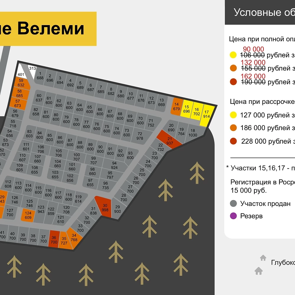 План поселка Новые Велеми
