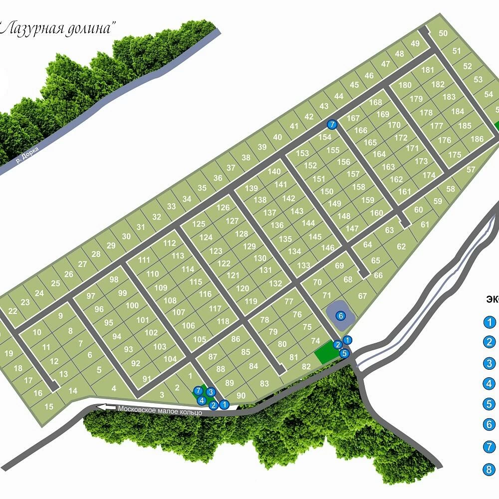План поселка Лазурная долина