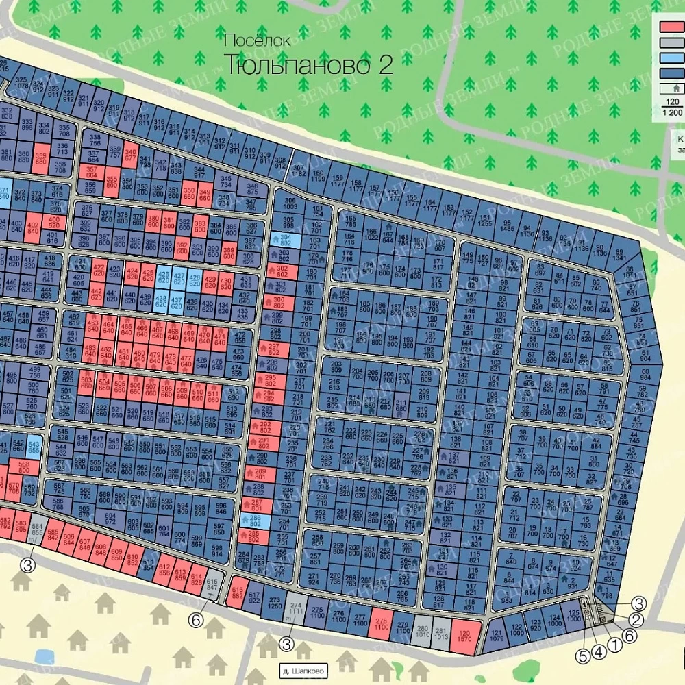 План поселка Тюльпаново-2