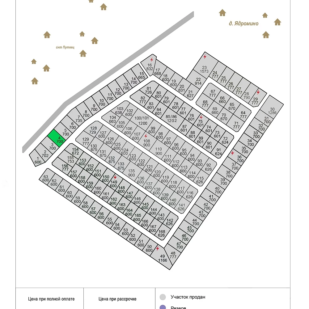 План поселка Истринские сады
