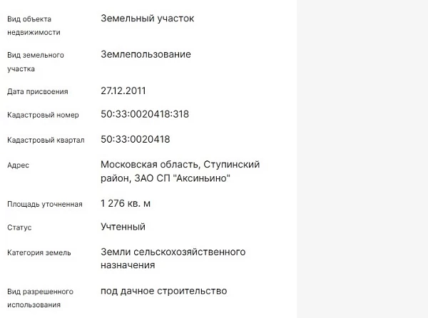 Скрин ЕГРН Онлайн