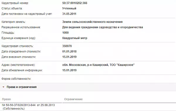 Скрин ЕГРН Онлайн