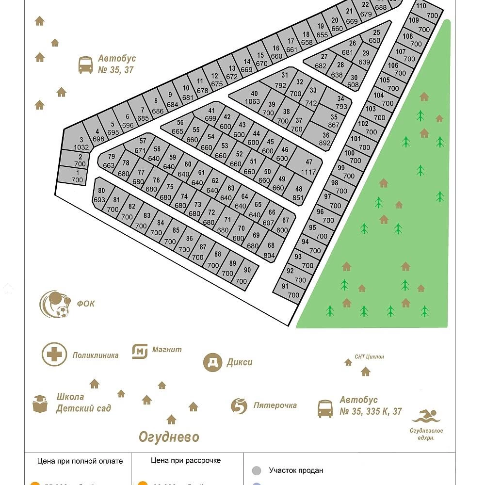 План поселка Новое Огуднево-3