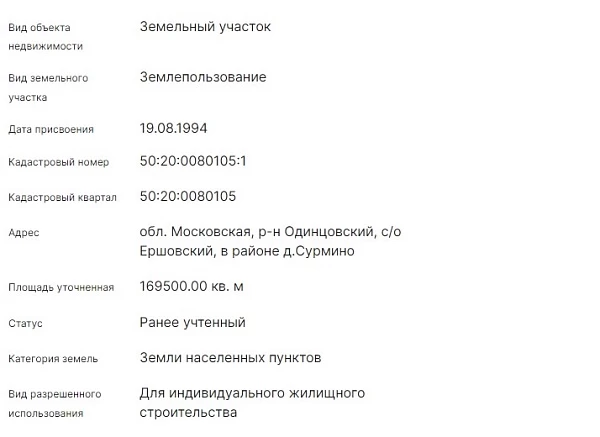 Скрин ЕГРН Онлайн