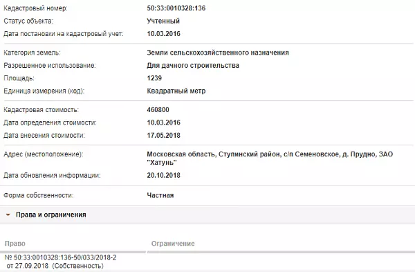 Скрин ЕГРН Онлайн