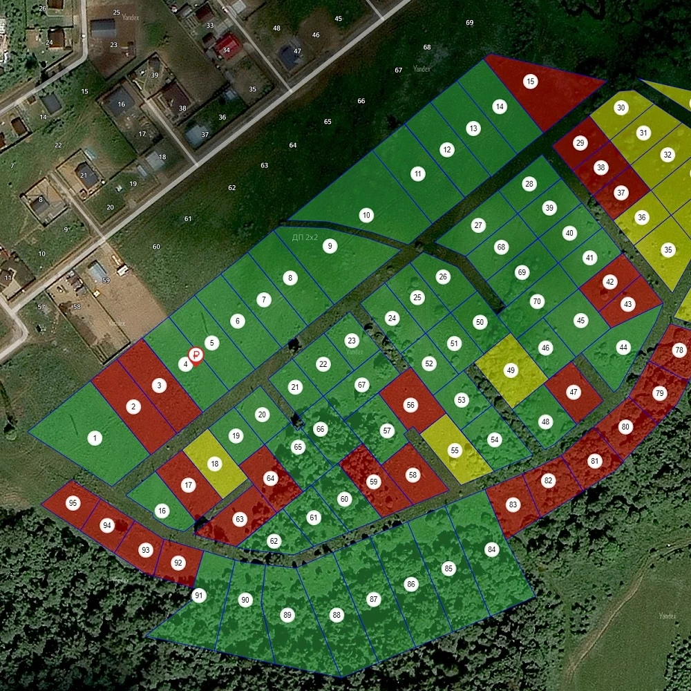 План поселка Прибрежные холмы