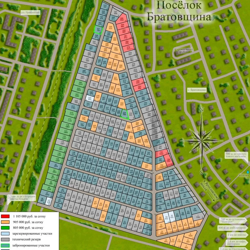 План поселка Братовщина