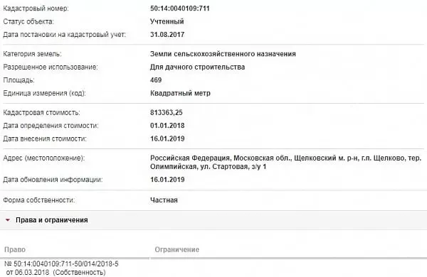 Скрин ЕГРН Онлайн