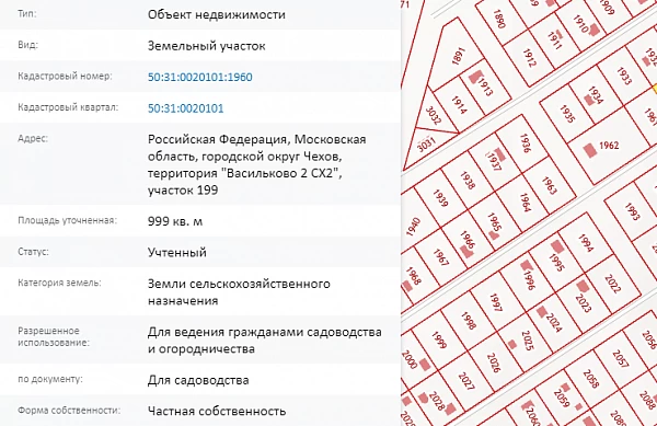 Скрин ЕГРН Онлайн