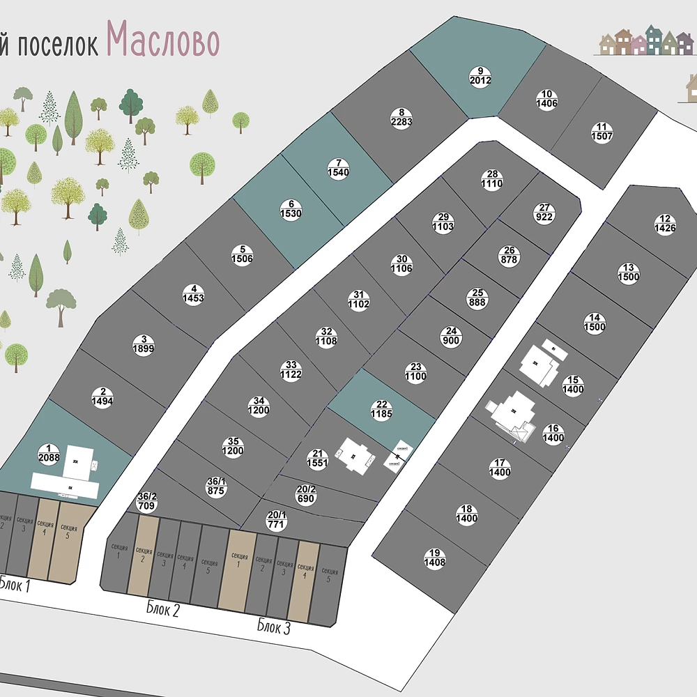 План поселка Маслово