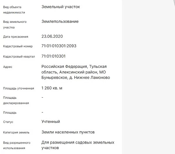 Скрин ЕГРН Онлайн