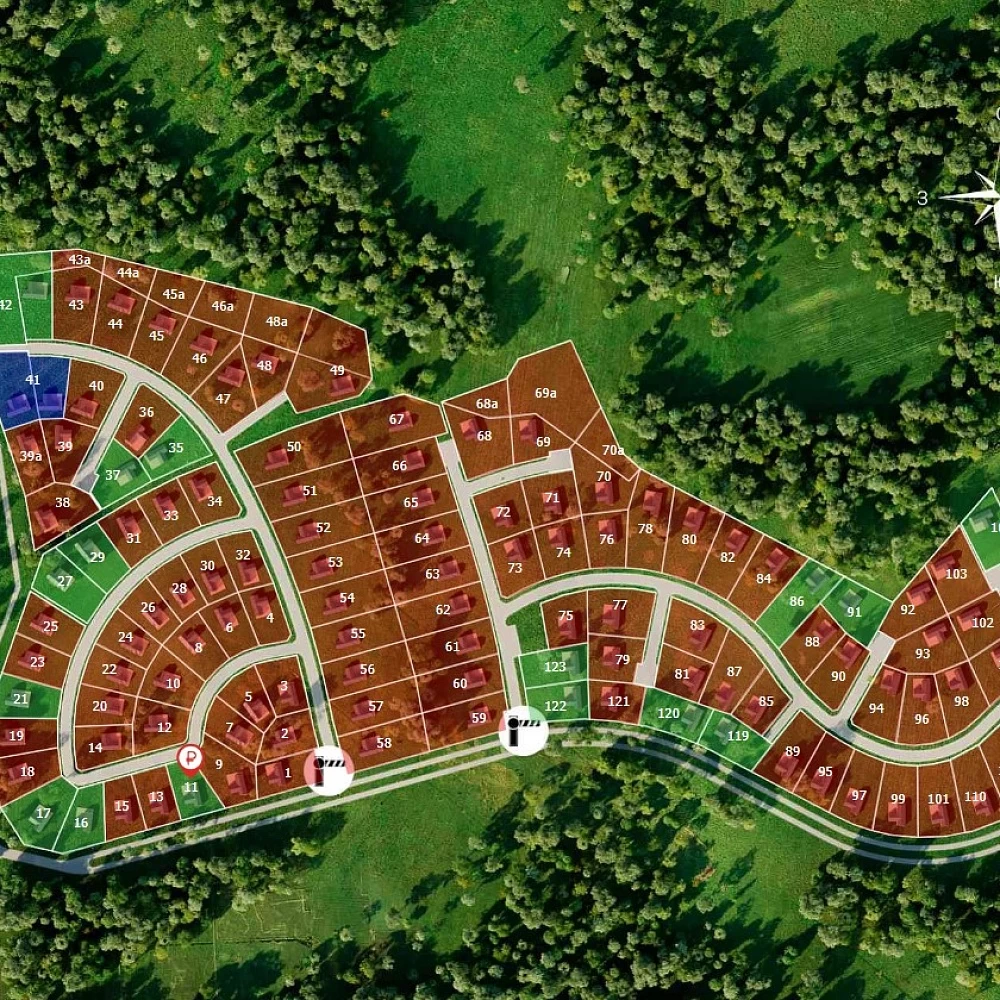 План поселка Куртниково