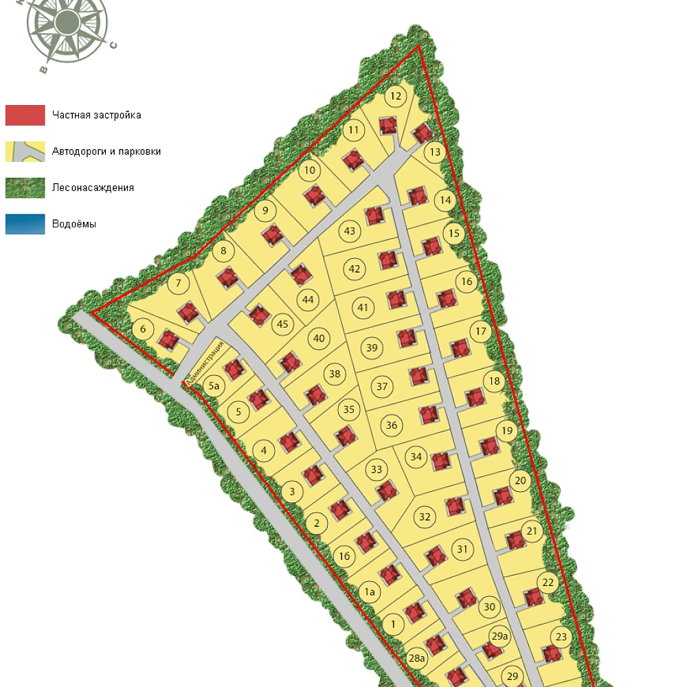 План поселка Лесная поляна (д. Андрейково)