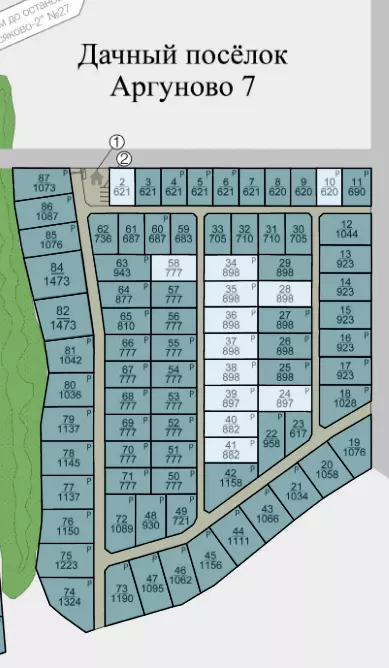 План поселка Аргуново 7