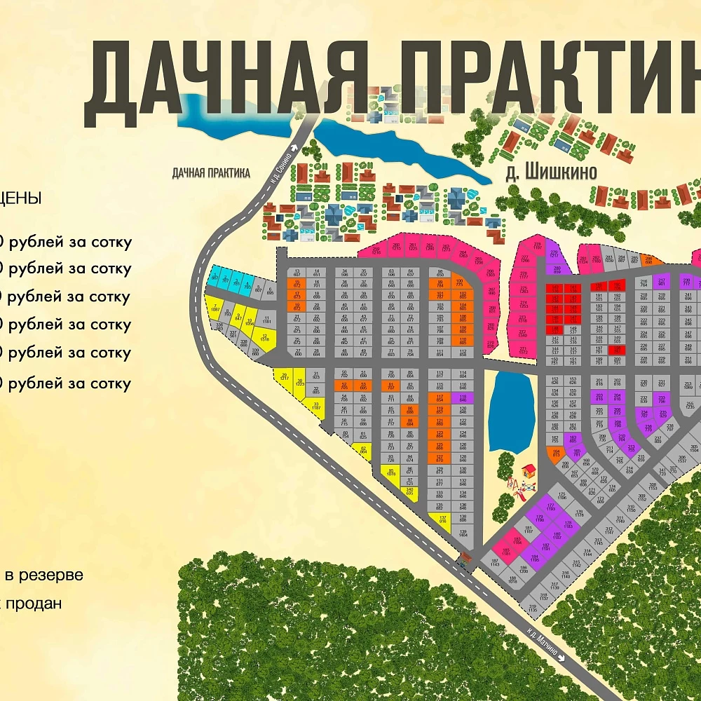 План поселка Дачная практика 2