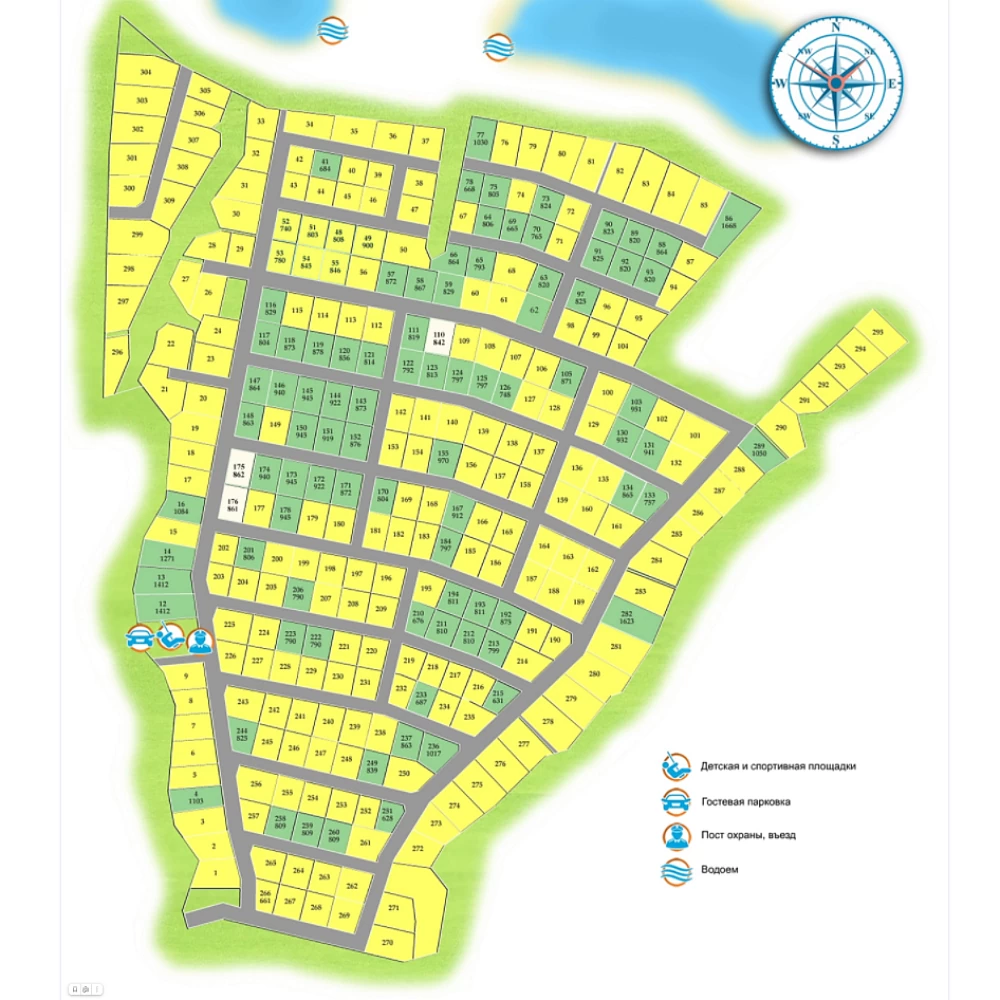 План поселка Маринино