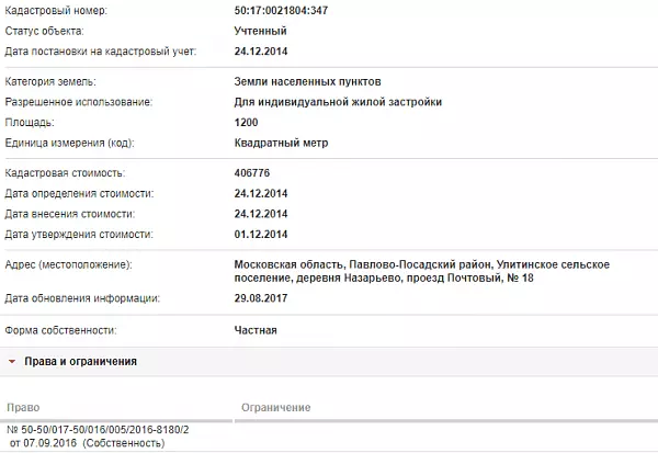 Скрин ЕГРН Онлайн