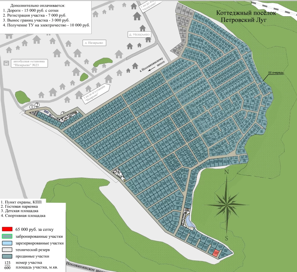 Коттеджный поселок Петровский Луг в Павлово-Посадском районе - отзывы,  цены, фото, план