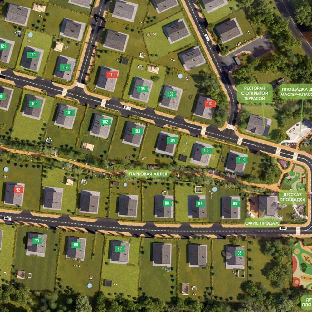План поселка Резиденции Пестово