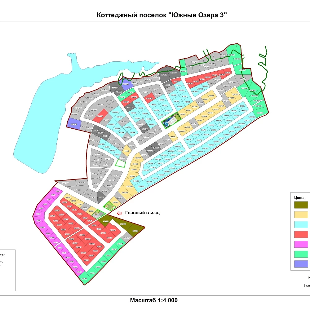 План поселка Южные озера-3