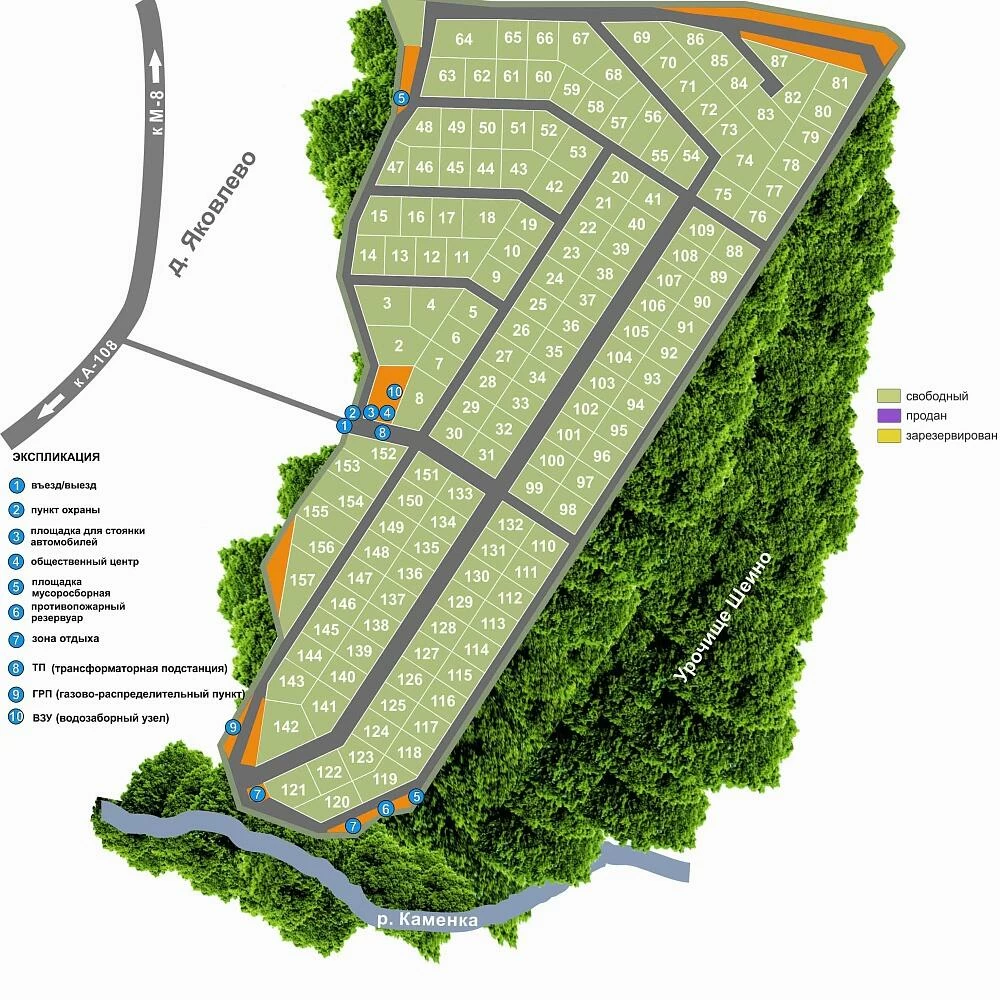 План поселка Зеленая горка