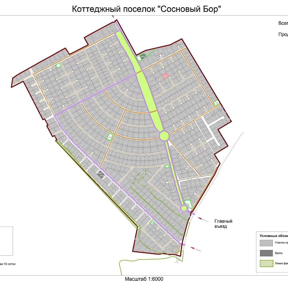 План поселка Сосновый бор 1,2