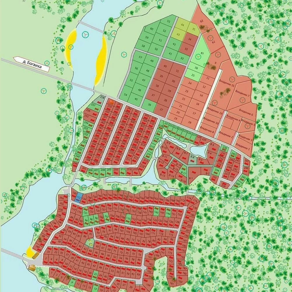 План поселка Новорижские ключи