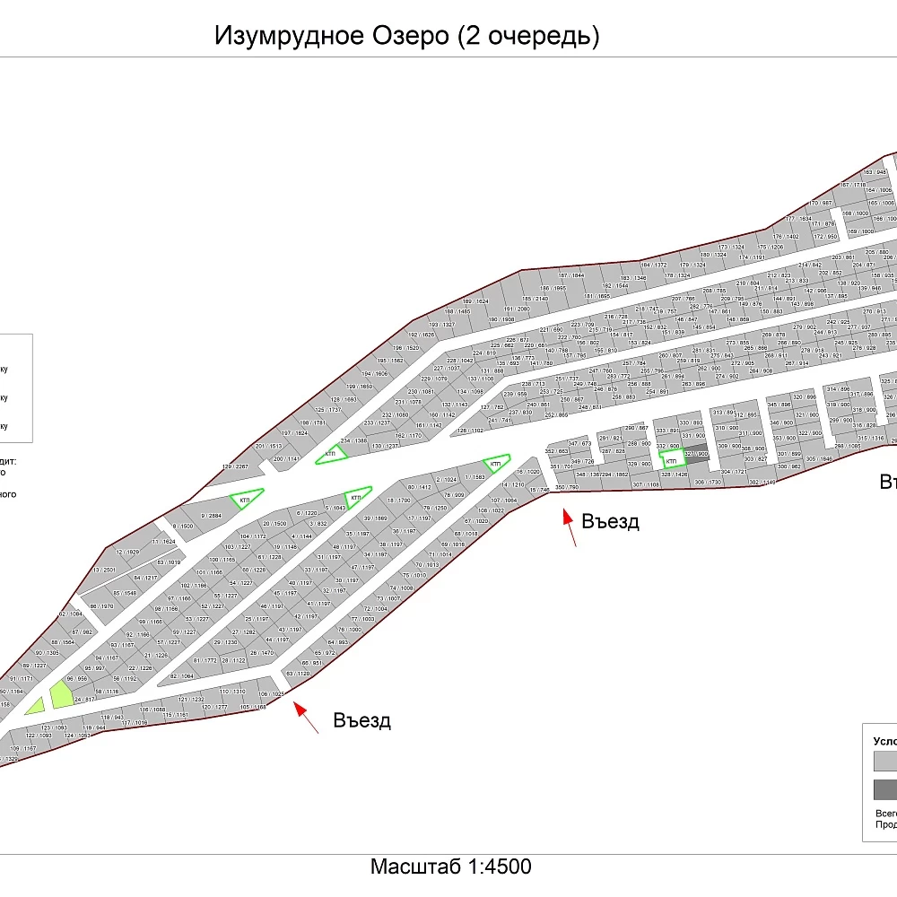 План поселка Изумрудное озеро-2