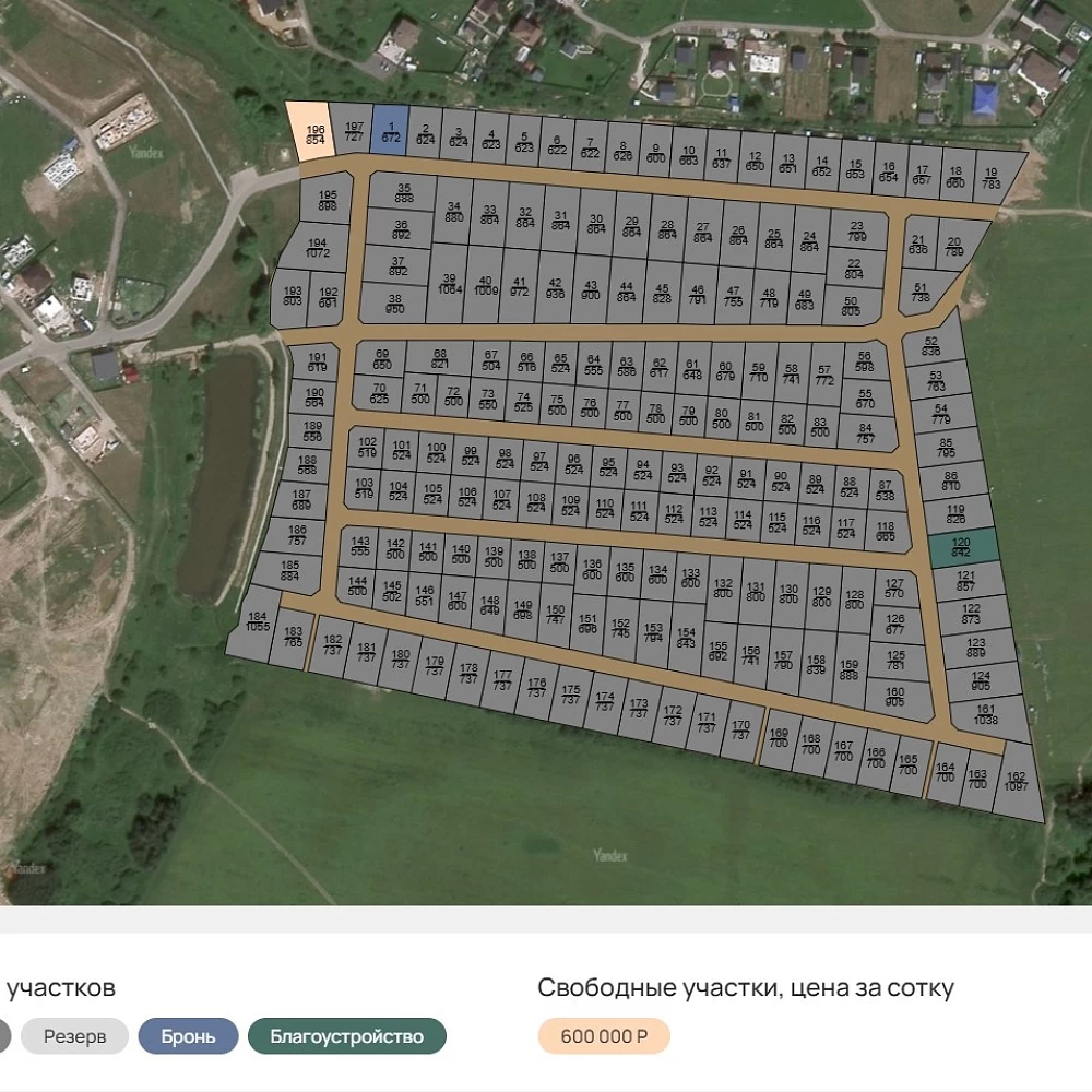 План поселка Новые Бережки