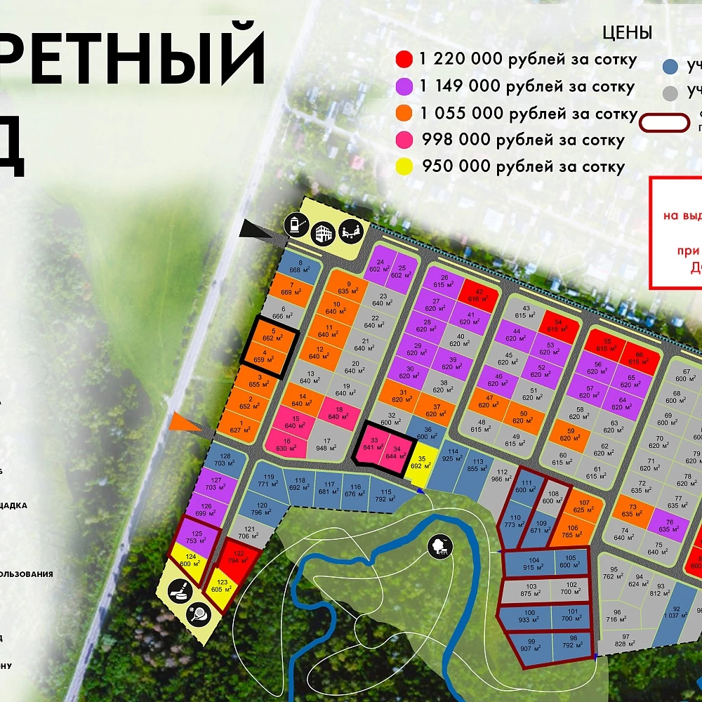 План поселка Каретный ряд