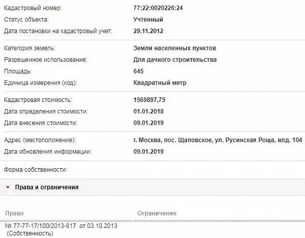 Скрин ЕГРН Онлайн