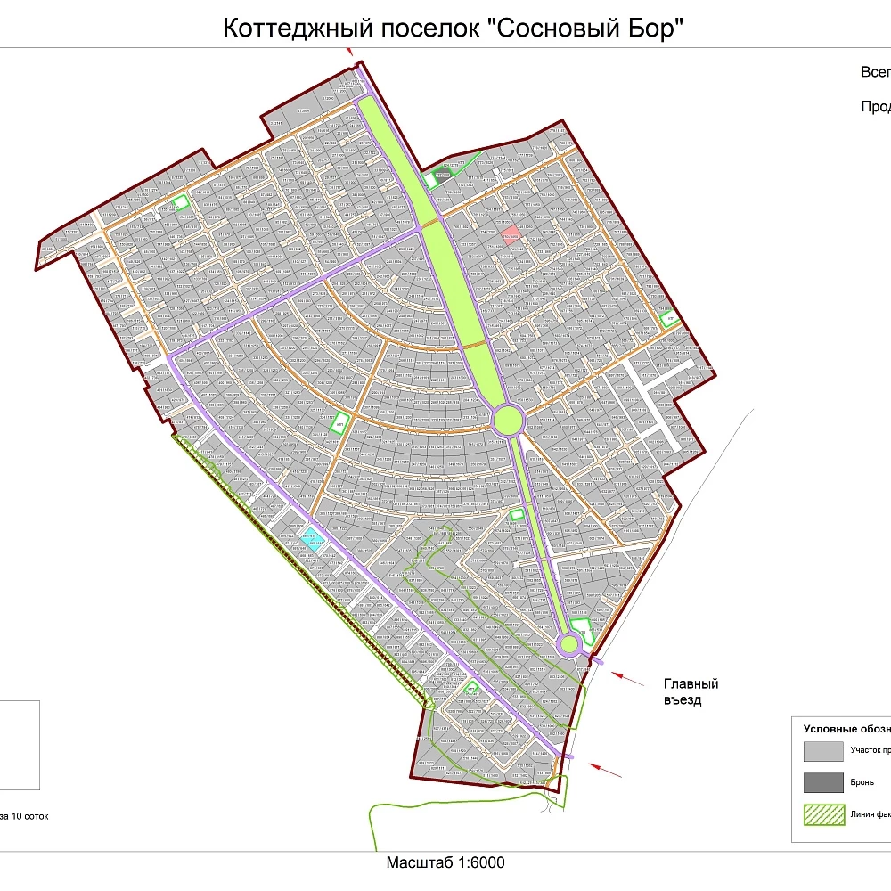 План поселка Сосновый бор 1,2