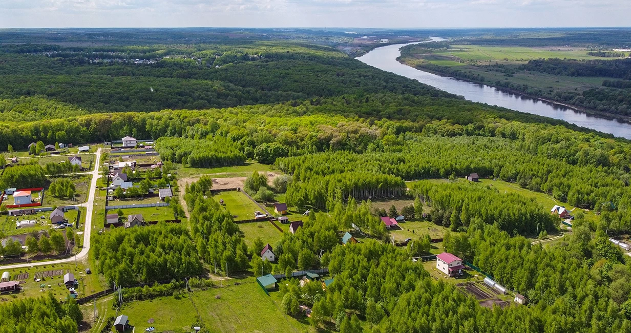 Коттеджный поселок Окский берег в Серпуховском районе - отзывы, цены, фото,  план