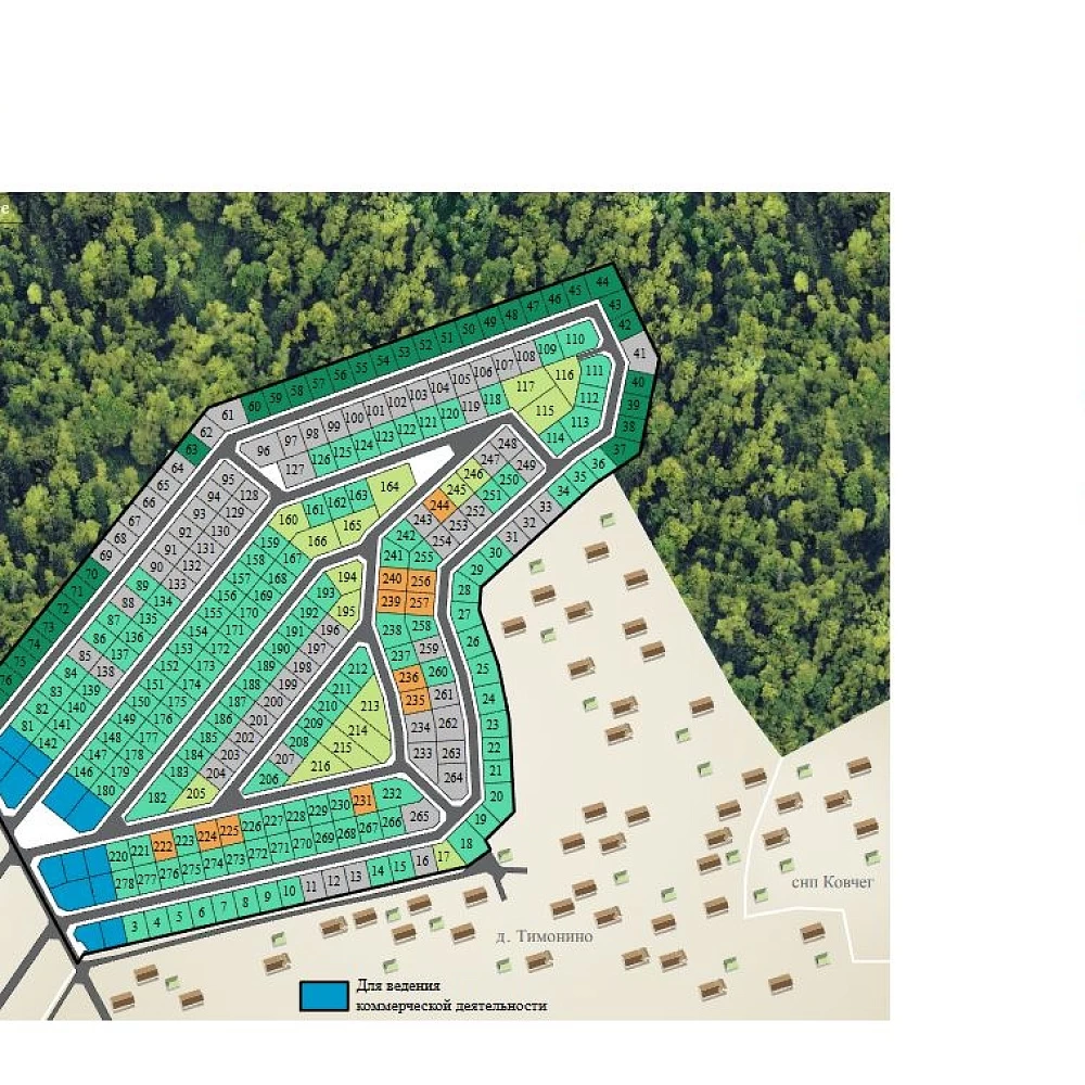 План поселка Кедрица (1 очередь)
