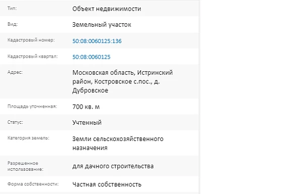 Скрин ЕГРН Онлайн