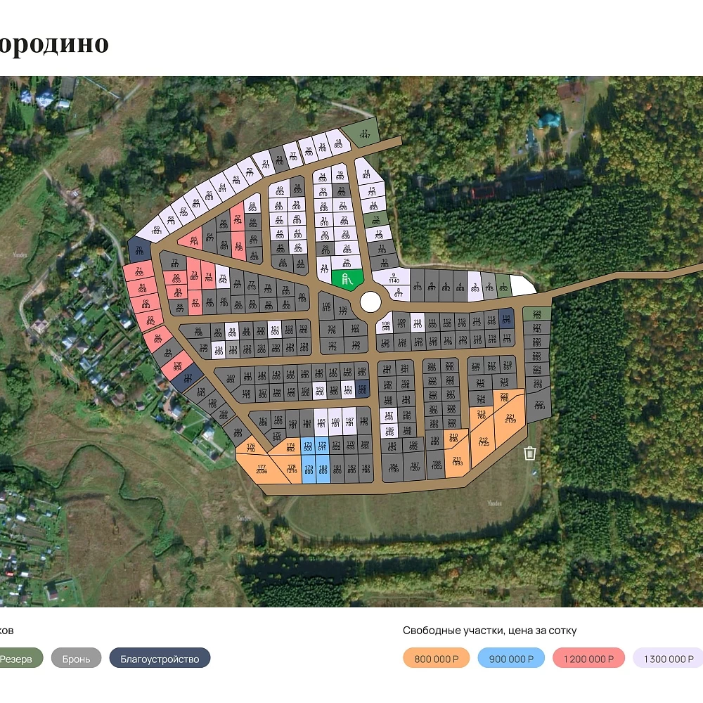 План поселка Бородино