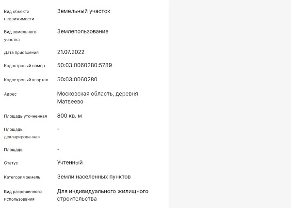 Скрин ЕГРН Онлайн