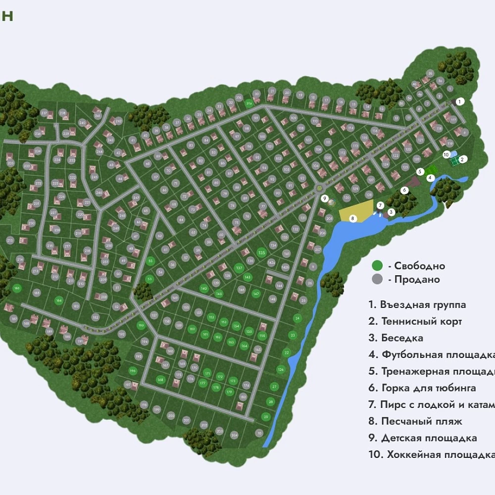 План поселка Перелески