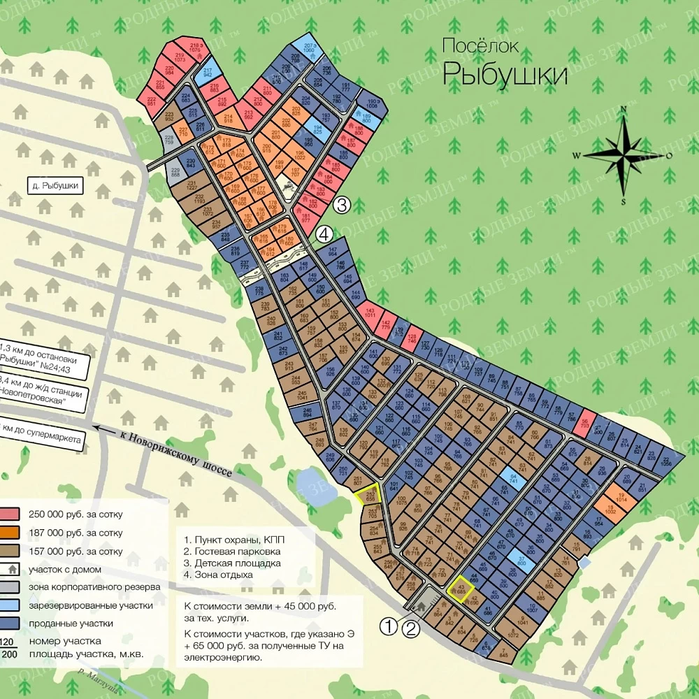 План поселка Рыбушки