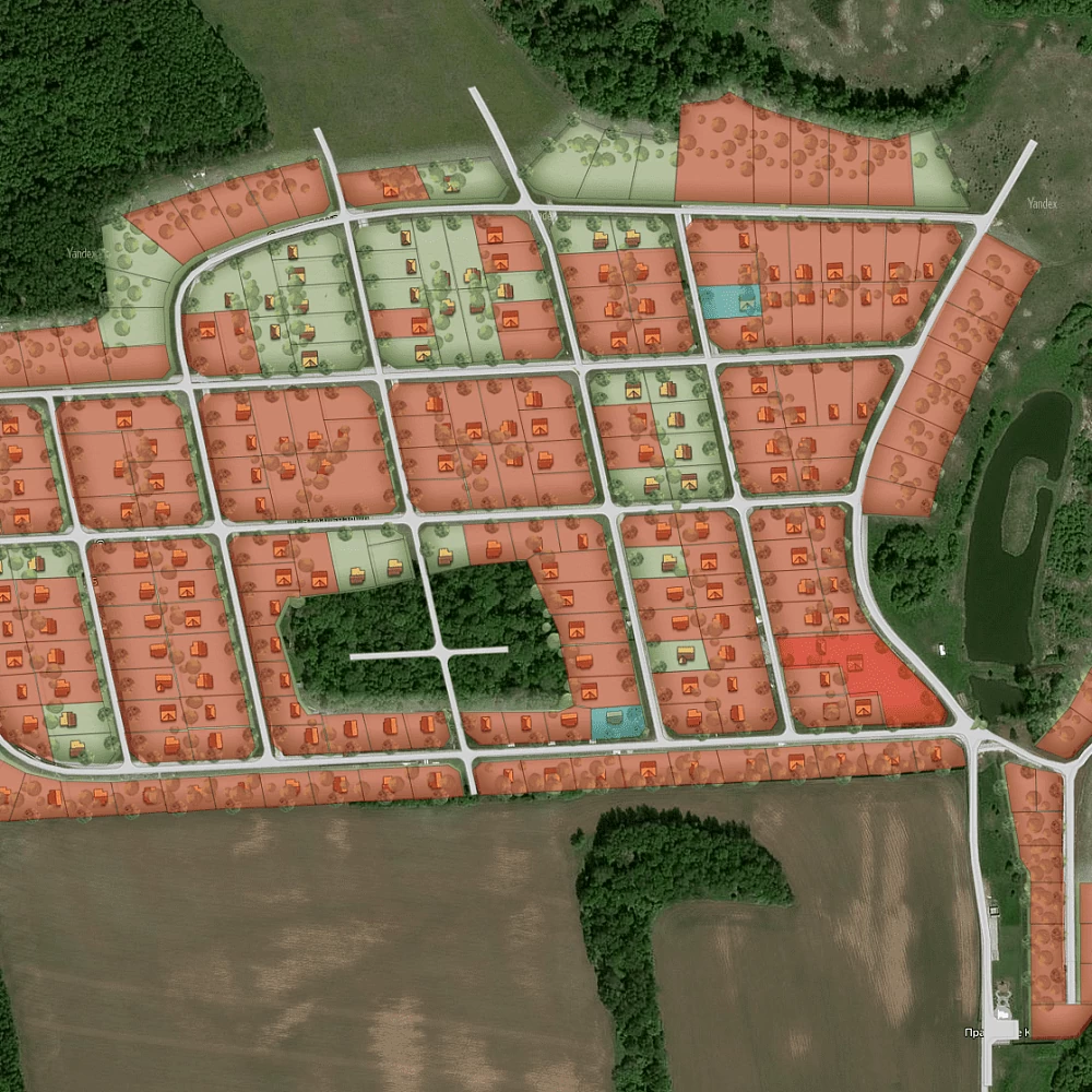 План поселка У реки