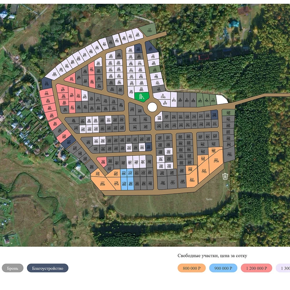 План поселка Бородино