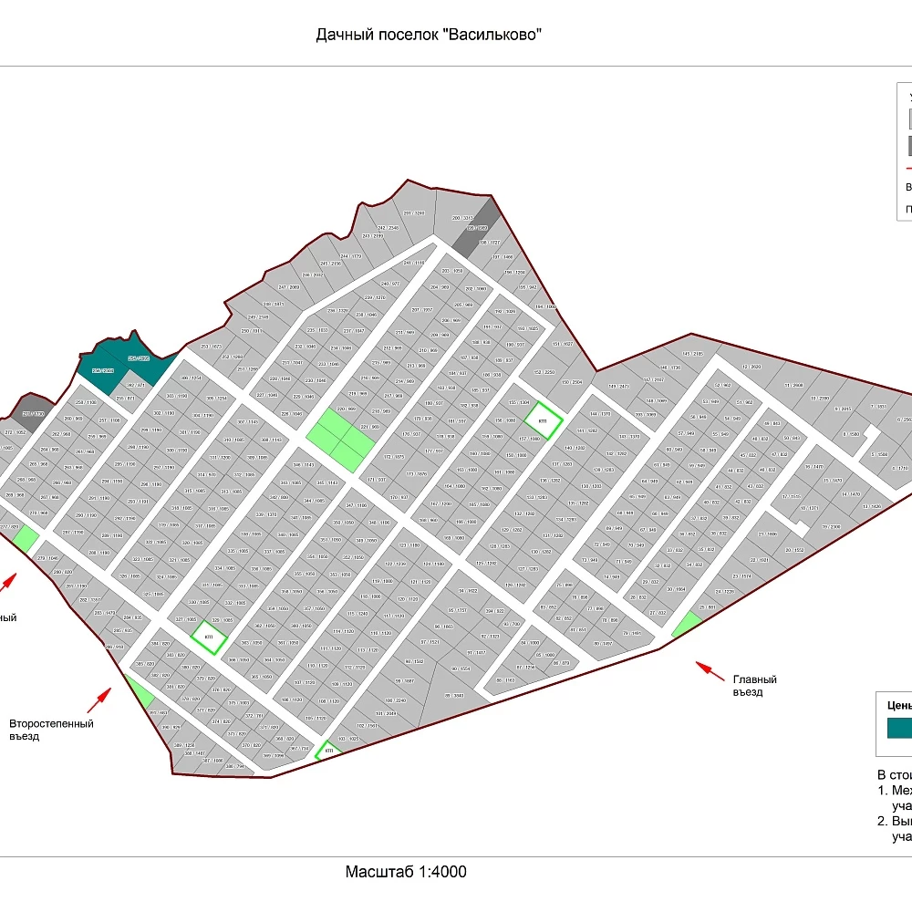 План поселка Васильково
